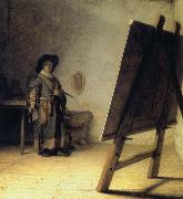 REMBRANDT Harmenszoon van Rijn A Young Painter in His Studio Spain oil painting artist